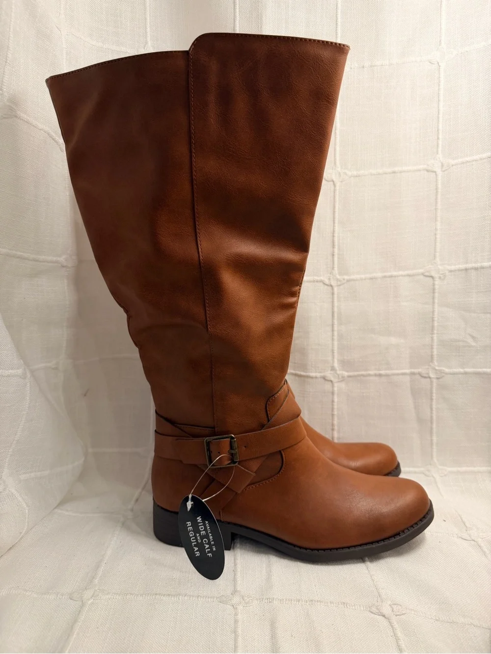 NWT Style & Co Margoo Acorn Brown Wide Calf Riding Boots 7.5M